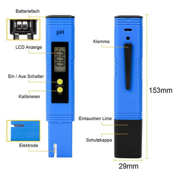 LAOYE PH Meter TDS EC Temperature Meter 4 in 1 Water Quality Tester Set with ATC, Ideal for Drinking Water, Swimming Pool, Aquarium, Pool, Laboratory - Imported from UK